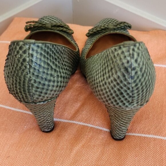 Green & Black Snakeskin Vince Camuto Women's Heels - Size 7.5 - Picture 3 of 9